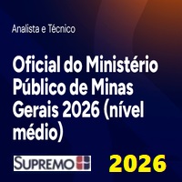 MP MG - OFICIAL DO MINISTÉRIO PÚBLICO DE MINAS GERAIS (ENSINO MÉDIO) GARANTIA PÓS EDITAL 2026