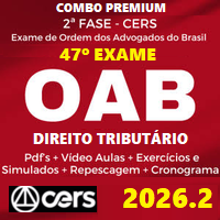 COMBO OAB 2ª FASE 47º EXAME – REPESCAGEM (DIREITO TRIBUTÁRIO) 2026.2