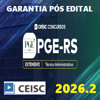 PGE RS (TÉCNICO ADMINISTRATIVO)  EXTENSITVO - GARANTIA PÓS EDITAL 2026.2